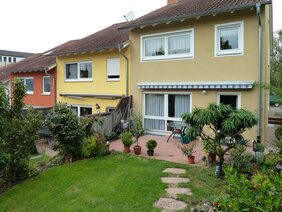 Reihenhäuser mit Mineralfarben in Mosbach.