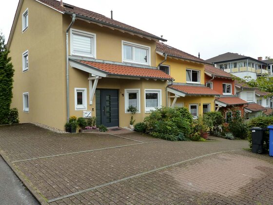 Reihenhäuser mit Mineralfarben in Mosbach.