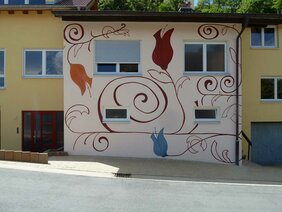 Fassadenmalerei mit Mineralfarbe