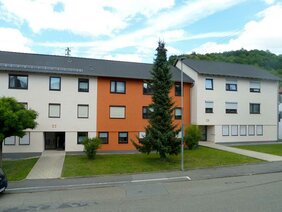 Neu gestrichene Fassade in Mosbach