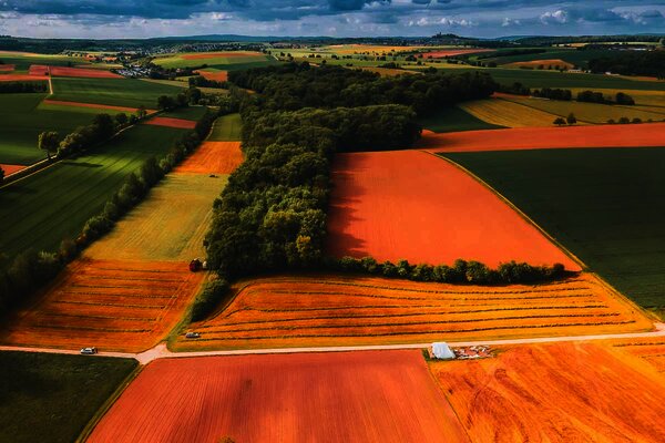 Kraichgau Wiesen und Felder im Kraichgau in herbstlichem Licht