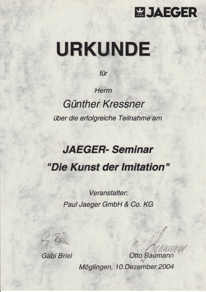 Urkunde Imitationsmalerei